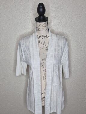 Notations Open Front Cardigan Size M